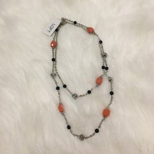 Loft Long Silver Tone Necklace